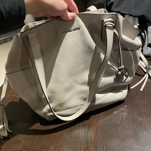 Michael Kors beige leather bag